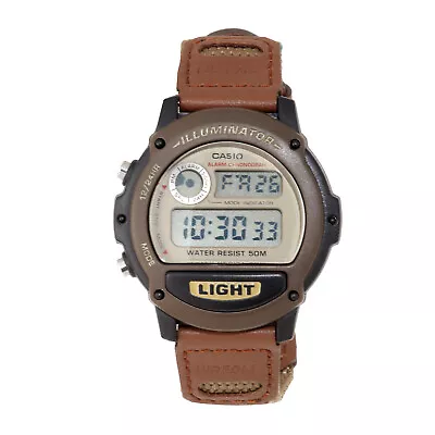 Casio Men's Quartz Illuminator Daily Alarm Auto Calendar 45mm Watch W89HB-5AV • $28.99