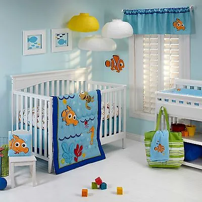 $129.99 • Buy Finding Nemo: Wavy Days 5 Pc. Crib Bedding Set By Disney Baby