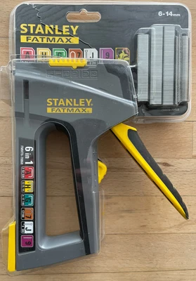 £23.99 • Buy STANLEY FATMAX STAPLER 6 In 1 Hand Staple Cable Tacker Brad Nail Gun FMHT6-70868