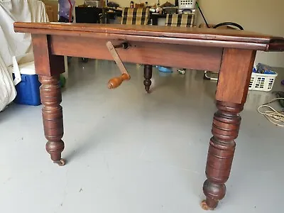 $950 • Buy Antique Victorian Telescopic Dining Table. Extendable Using Crank Winder.