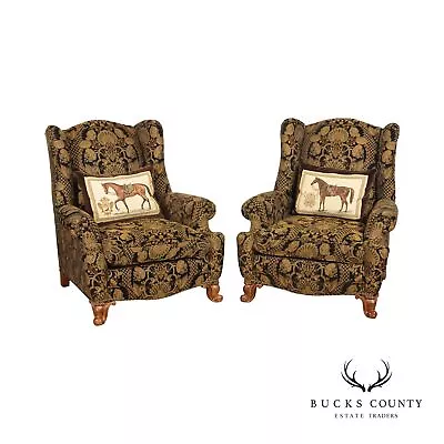 Century Furniture French Style Pair Of Living Room Wing Chairs • $2195