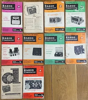 The Radio Constructor Magazine Part Set 1956 - 10 Issues • £40