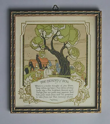 Vintage Buzza Motto Poem ~ Maurine Hathaway ~ The Memory Of You • $45