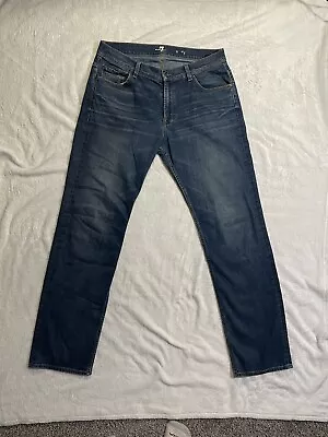 7 For All Mankind Jeans 36x33* Mens Stretch Austyn Straight Dark Wash • $29.88