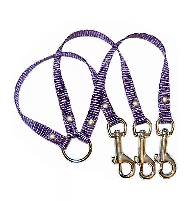 Purple 3 Way Chihuahua  Dog/puppy Coupler/lead • £8.99