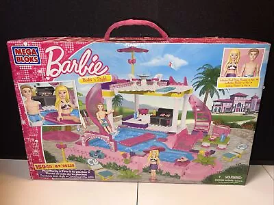 MEGA BLOKS Build N Style BARBIE POOL PARTY #80228 Multi-Level POOL Complete • $65