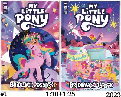 My Little Pony Bridlewoodstock #1- 1:10+1:25 Variant Set- Baldari+goux- Idw • $19.99