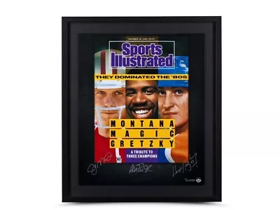 Joe Montana Wayne Gretzky Magic Johnson Autographed 20X24 Framed Photo #/50 UDA • $2995