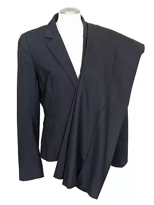 J Crew Suit Set Womens Size 12 Black Wool Stretch Blazer Jacket And Dress Pants • $69.95