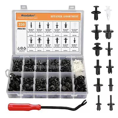 $26.40 • Buy 350 Clips W/Tool Car Body Retainer Push Rivet Trim Moulding Fastener Screwdriver