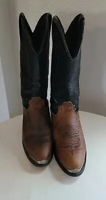 DURANGO (8 EE) 2-TONE Tall STITCHED LEATHER COWBOY BOOTS MADE IN USA METAL TIP 8 • $65