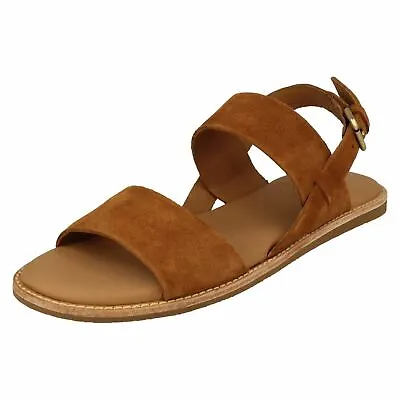 Ladies Clarks Casual Everyday Leather Buckle Summer Sandals Karsea Strap • £58.99