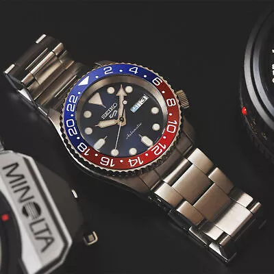 Pepsi 2 SRPD53K1M1 Men Multicolor Custom Mod With Seiko Watch 42mm Stainless • $863.75