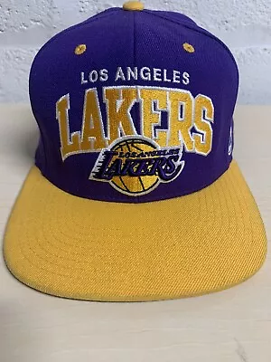 Los Angeles Lakers Mitchell & Ness Purple Yellow Men's Sewn Hat Cap Snapback • $11.99