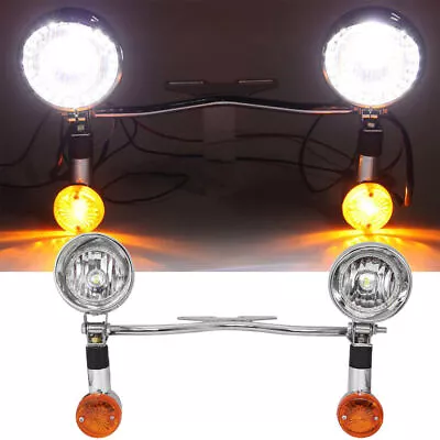 Passing Turn Signals Light Bar For Kawasaki Vulcan Classic MeanStreak Nomad 1600 • $79.99