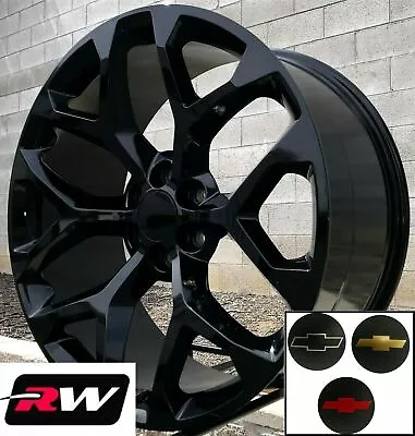 (4) 22 Inch Chevy Silverado 1500 Replica Snowflake Wheels Gloss Black Rims  • $1115.07