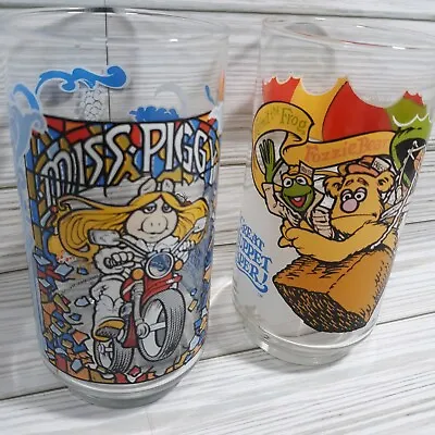 The Muppets Vintage 1981 McDonalds Collector Glasses Fozzie Kermit Miss Piggy • $8.10