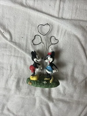 Disney Mickey & Minnie Mouse Picture Photo Note Holders Wire Heart • £15