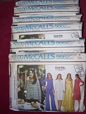 💐1977 UNCIRCULATED McCALL'S #5662-LADIES COWL NECKLINE DRESS-TOP PATTERN 8-22FF • $13.29