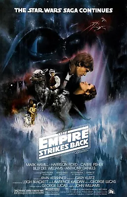 1980 Star Wars Episode V The Empire Strikes Back Movie Poster Print Vader 🔥 • $7.95