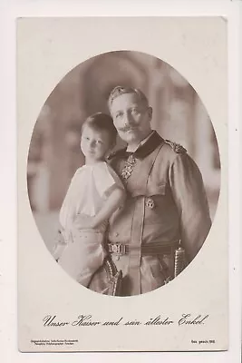 Vintage Postcard Kaiser Wilhelm II German Emperor & Grandson Prince Wilhelm • $8.99