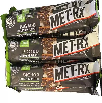 Met-RX Big 100 CRISPY APPLE PIE Meal Replacement 3.52 Ounce Bar 03/04/2024 (8) • $27.95