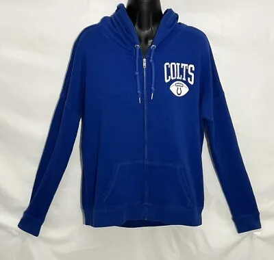 Victoria’s Secret PINK Indianapolis Colts Hoodie Full Zip Sweatshirt Sz Small • $29.99