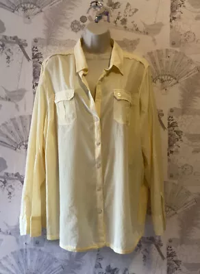 Ladies Size 28 Marks And Spencer Indigo Collection Yellow Shirt • £3.99