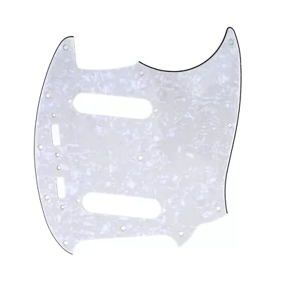 Musiclily Pro 4Ply Aged White Pearl 12 Hole Guitar Pickguard For Fender Mustang • £11.22