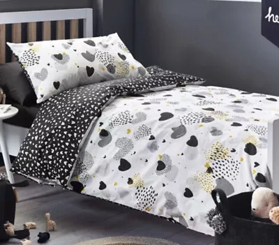 £15.99 • Buy BNWT NEXT Boys Bedding Set HEART PRINT Duvet Cover Pillowcase Set SINGLE ORGANI