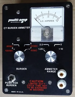 Multi Amp CT Burden Ammeter / Good Condition / Used • $200