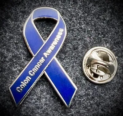 *NEW* Colon / Colorectal Cancer Awareness Ribbon Enamel Badge / Brooch.Charity. • £3.99