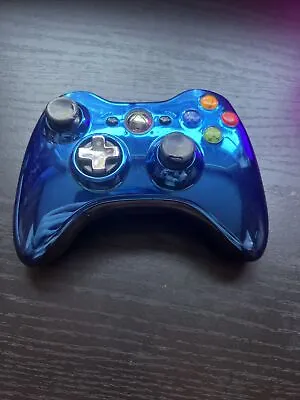 $14 • Buy Xbox 360 Controller Custom Blue (For Parts Only)