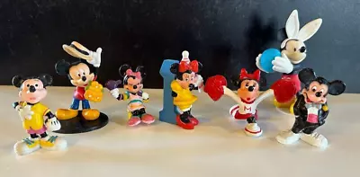 Set Of 7 Disney Mickey Minnie Mouse Figurines Applause Vintage PVC Cake TOPPERS • $14.99