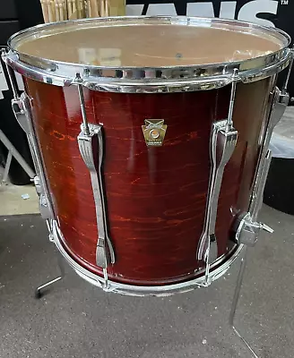 Late 1990's Ludwig Classic 18  Maple Floor Tom In Mahogany Lacquer Excellent • $449