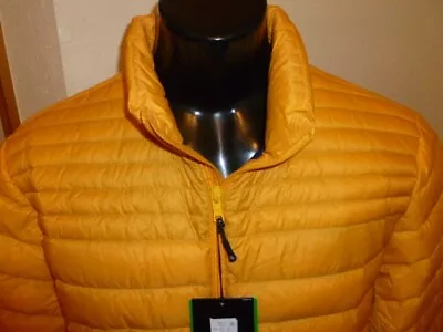 New Solaris Men's Packable Duck Down Puffer Jacket Warm Yellow  Size XL New 129$ • $70.99