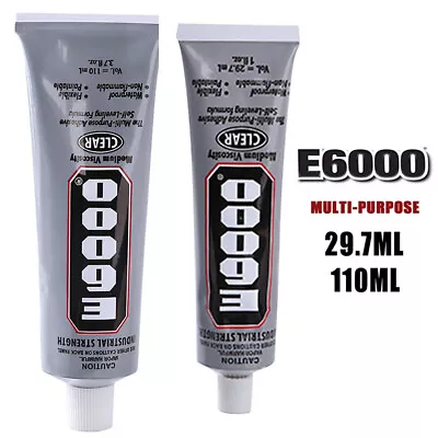 E6000 Glue Adhesives Multipurpose Gem Rhinestones Crafts Jewellry 29.7/110ml • £11.99