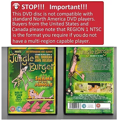 Jungle Burger [Shame Of The Jungle] (LIKE NEW REGION 2 DVD) B Murray J Belushi • $15.99