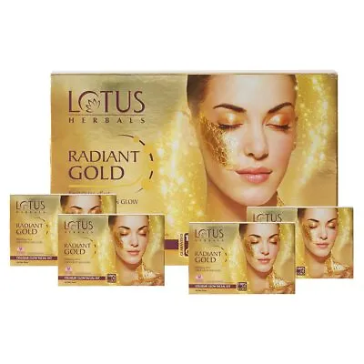 Lotus Radiant Gold Facial Kit For Glow With 24K Gold 37g Each Pack Of 4 • $34.37