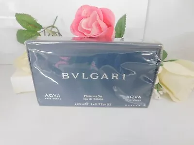 BVLGARI Eau De Toilette Miniature Set 2 X 5 Ml E 2 X 0.7 Fl.oz. For Men • $44.99