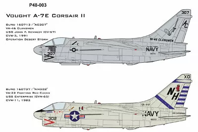 Oop Cam Pro Decal P48-003 1/48 Scale A-7e Corsair Ii Va-46 Va-22 • $5.75