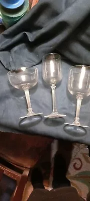 Set Of 12 Vintage  Crystal Assorted Stemware Glasses 4 Ea Wine.sherry And  Champ • $70