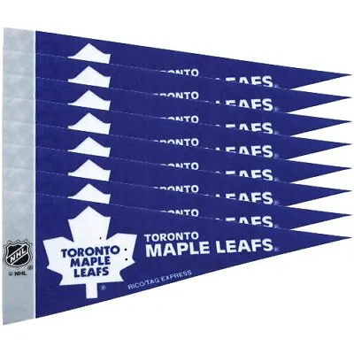 SET OF 8 - Toronto Maple Leafs NHL 4x9 Inch Mini PENNANT Banner Flag • $11.95