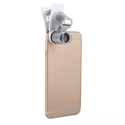 60X Magnifying Glass Mobile Phone Lens Camera LED Microscope Magnifier With Clip • $10.22