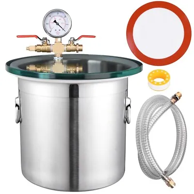 $90.89 • Buy 3 Gallon Stainless Steel Vacuum Chamber Kit Degassing Urethanes Silicone Epoxies