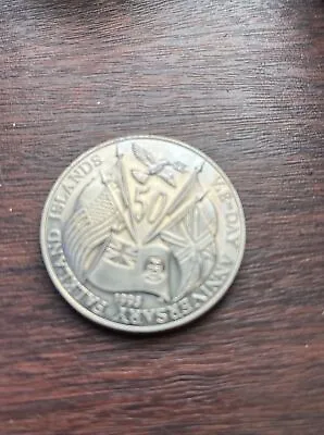 1995 FALKLAND ISLANDS Fifty Pence VE DAY  Coin • £18