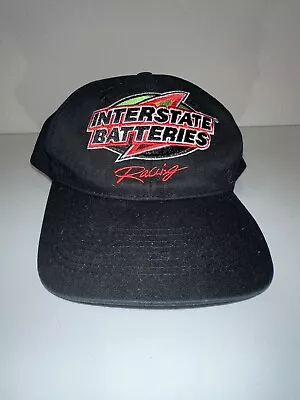 Vintage Nascar Racing *interstate Batteries* Black Snapback Hat • $5