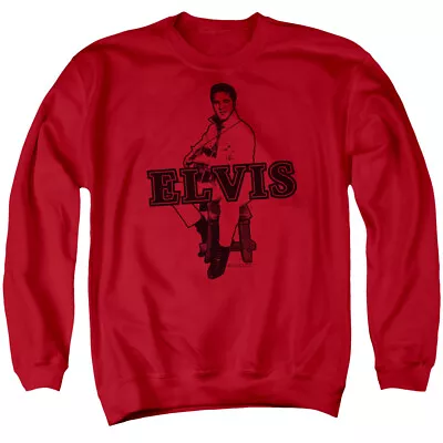 Elvis Presley Jamming Crewneck Sweatshirt Licensed Music Rock Band Red • $24.49
