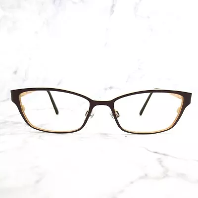 Bevel 8654 Mashie GTSA Eyeglasses Brown Rectangular Full Rim Frames 50-15 • $74.99