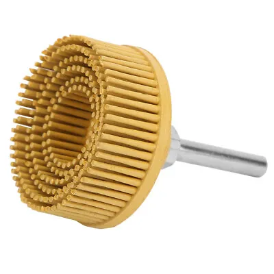 2-Inch Bristle Disc Emery Rubber Abrasive Brush Polishing Grinding Wheel Yellow • $8.83